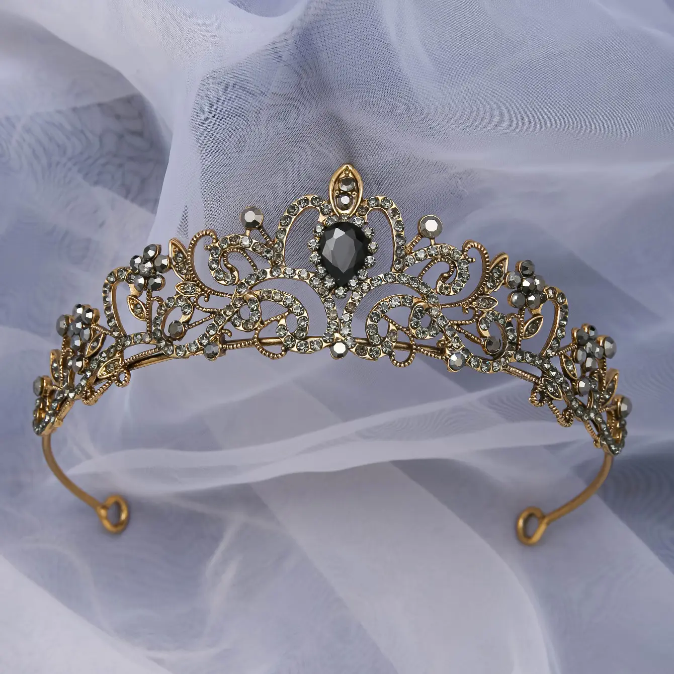 Korean Style Full Diamond Crown Wedding Headwear - Image 3