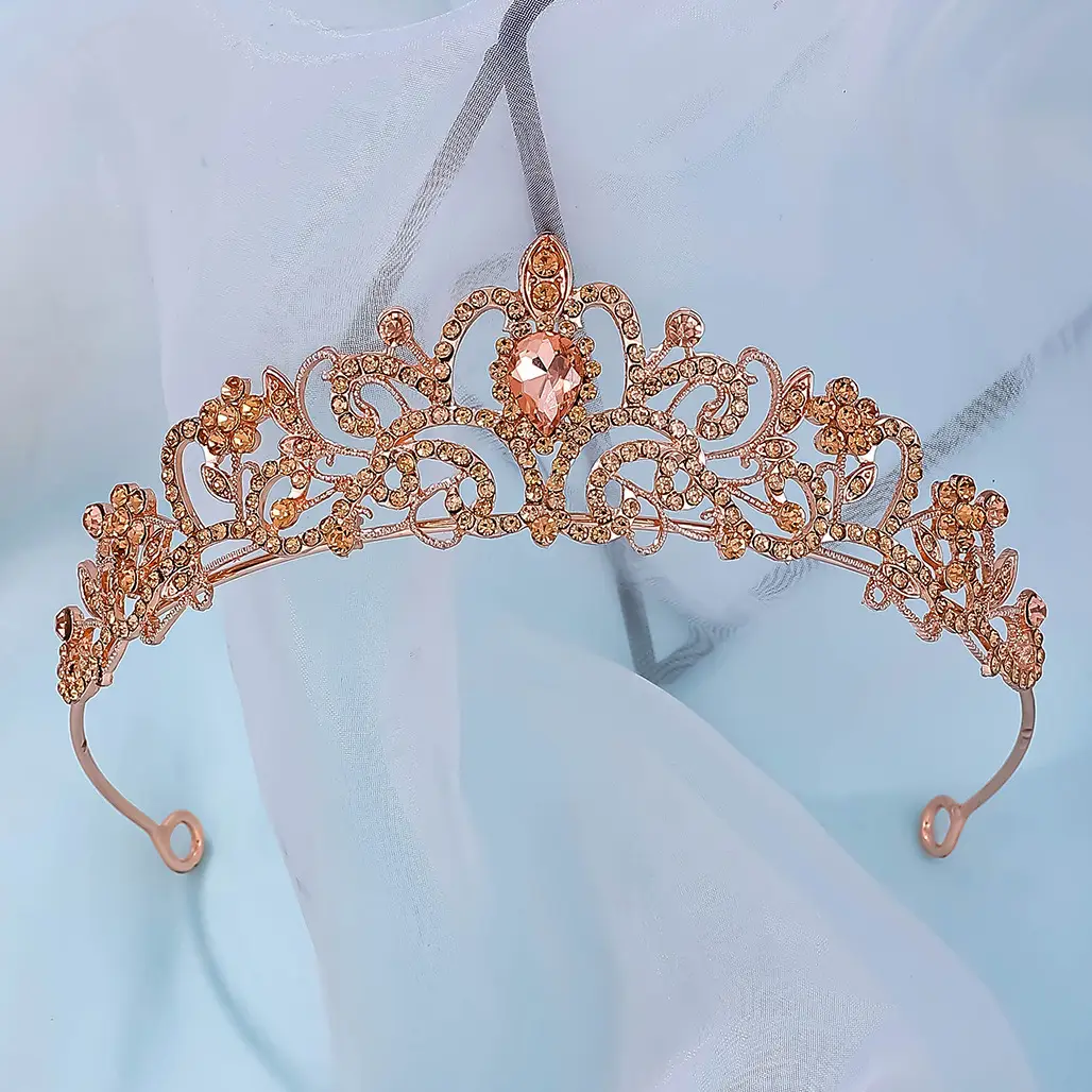 Korean Style Full Diamond Crown Wedding Headwear - Image 4
