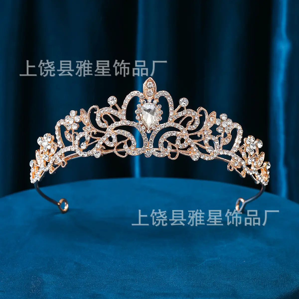 Korean Style Full Diamond Crown Wedding Headwear - Image 5