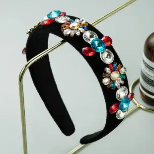 Green Rhinestone Hoop Headband for Women 38cm — feature 8