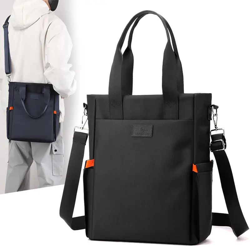 Men's Black Canvas Crossbody Bag 2026 Casual Large Capacity - Image 6
