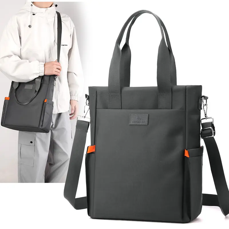 Men's Black Canvas Crossbody Bag 2026 Casual Large Capacity - Image 7
