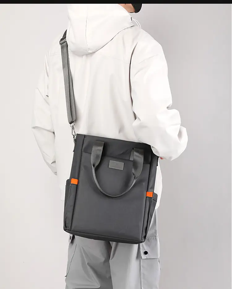 Men's Black Canvas Crossbody Bag 2026 Casual Large Capacity — feature 17