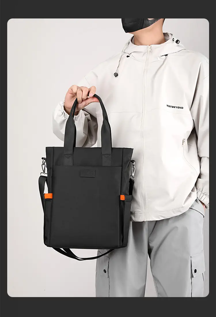 Men's Black Canvas Crossbody Bag 2026 Casual Large Capacity — feature 20