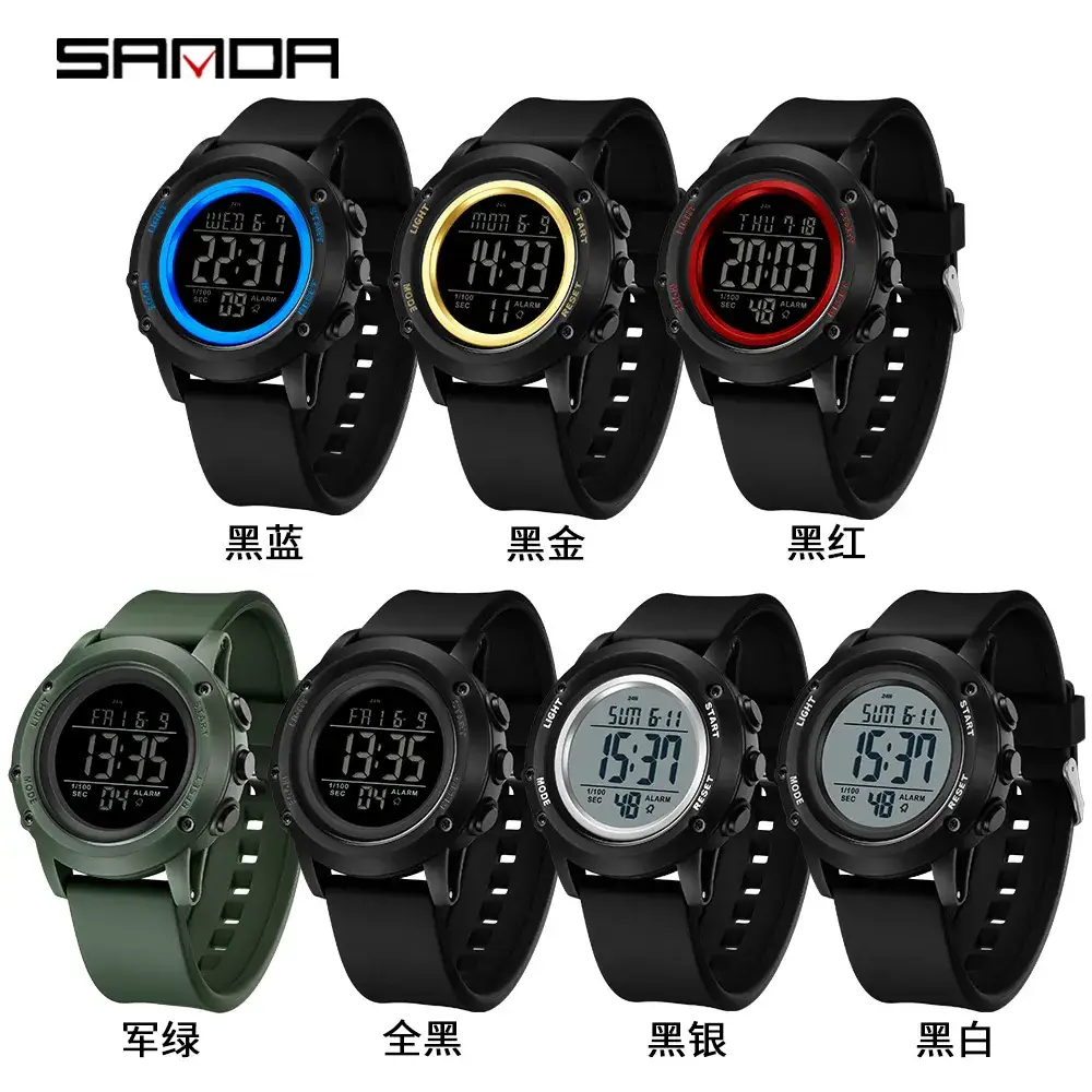 Sanda Multifunctional Electronic Watch Dual Time Waterproof Sports Watch - Image 11