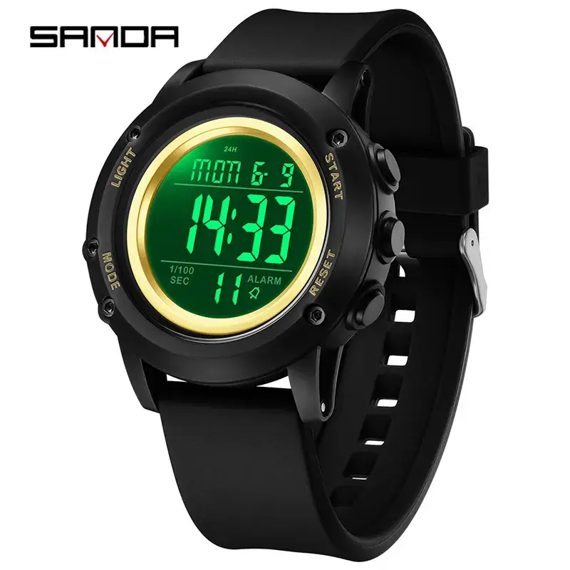 Sanda Multifunctional Electronic Watch Dual Time Waterproof Sports Watch - Image 2