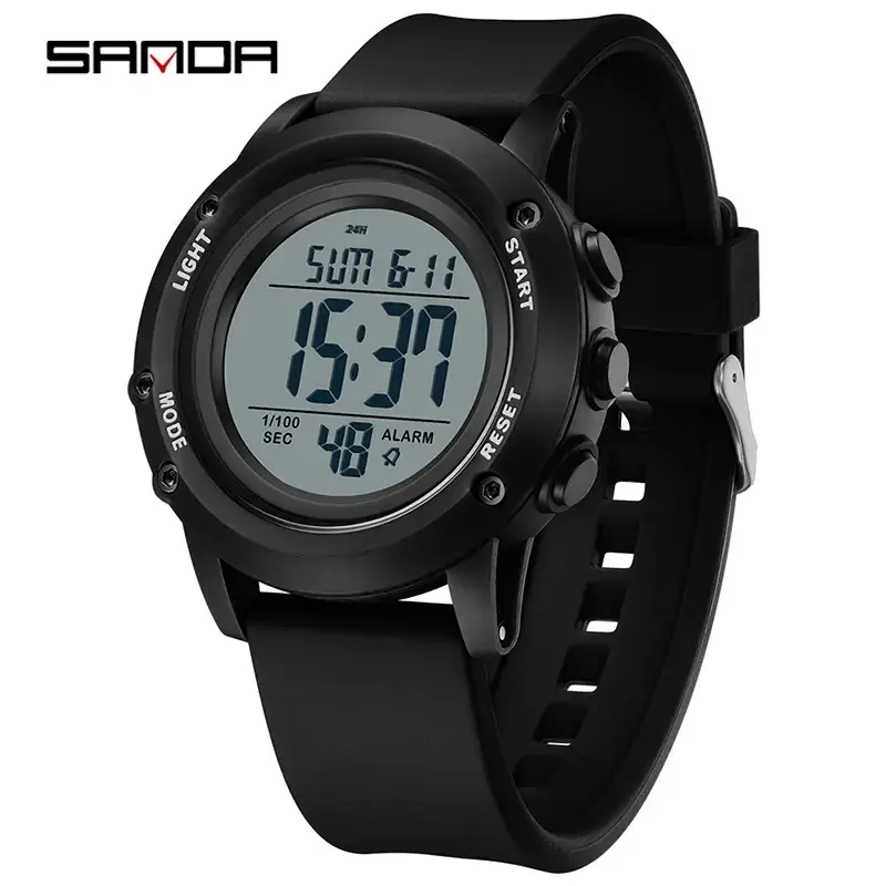 Sanda Multifunctional Electronic Watch Dual Time Waterproof Sports Watch - Image 3