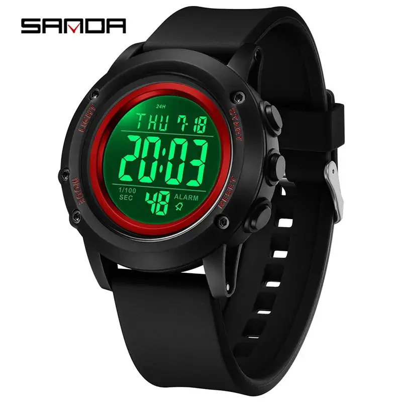 Sanda Multifunctional Electronic Watch Dual Time Waterproof Sports Watch - Image 4