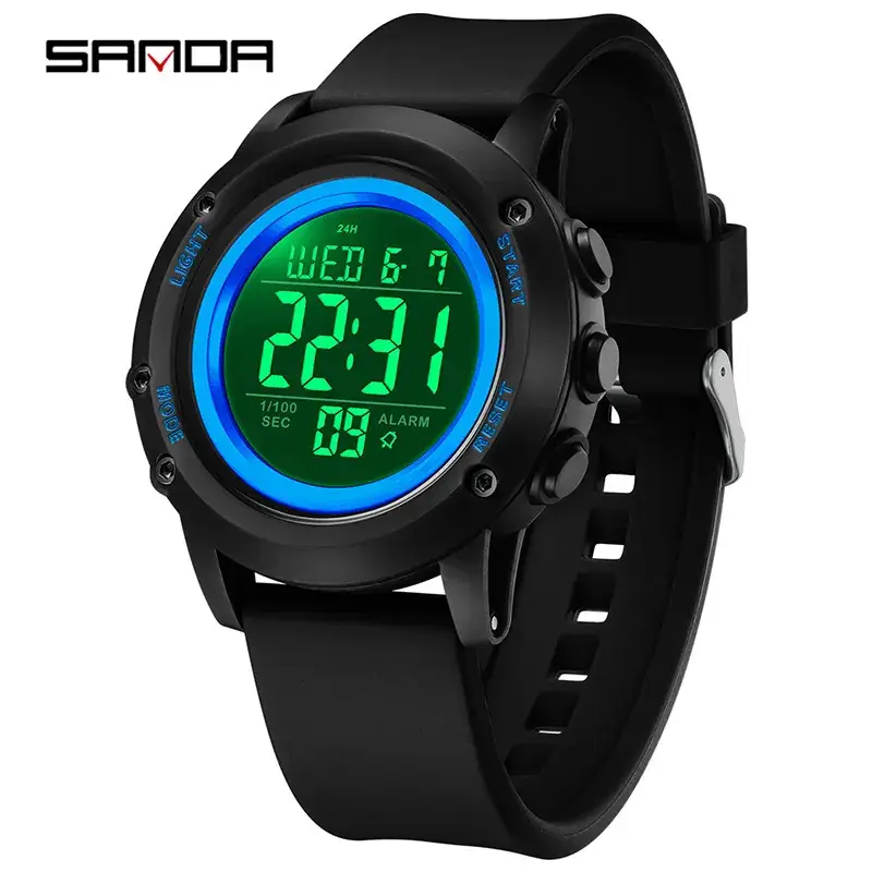 Sanda Multifunctional Electronic Watch Dual Time Waterproof Sports Watch - Image 6