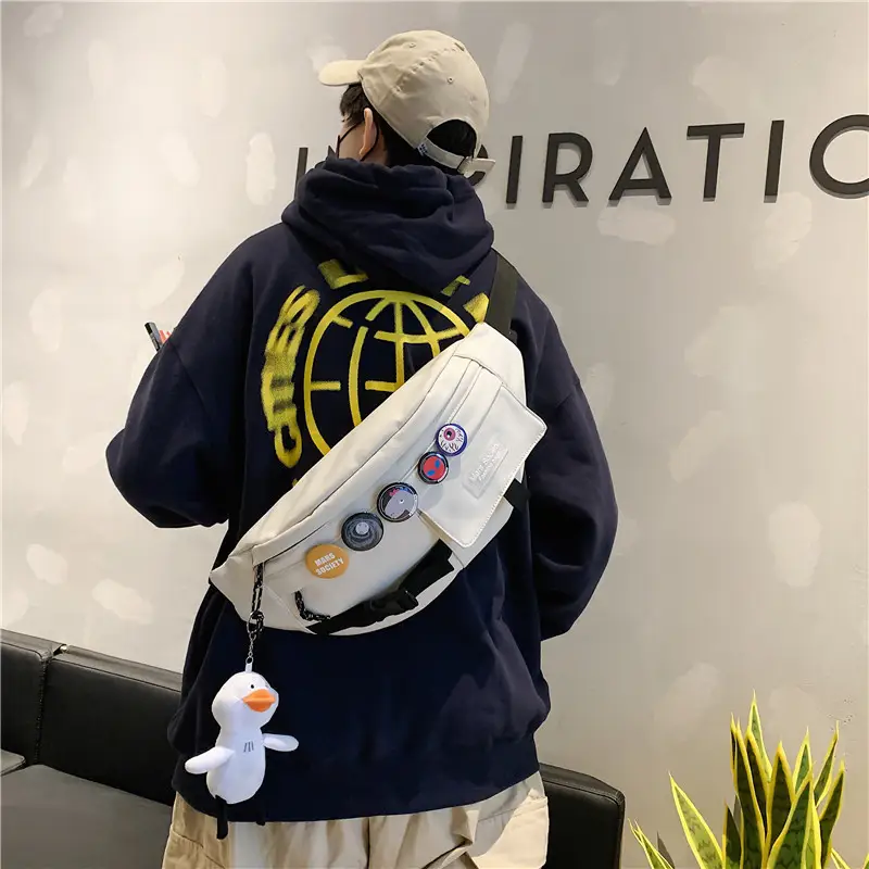 Trendy Blue Crossbody Bag for Men Women Casual Student Sports - Image 8