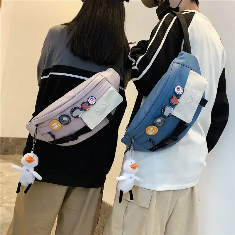 Trendy Blue Crossbody Bag for Men Women Casual Student Sports - Image 9