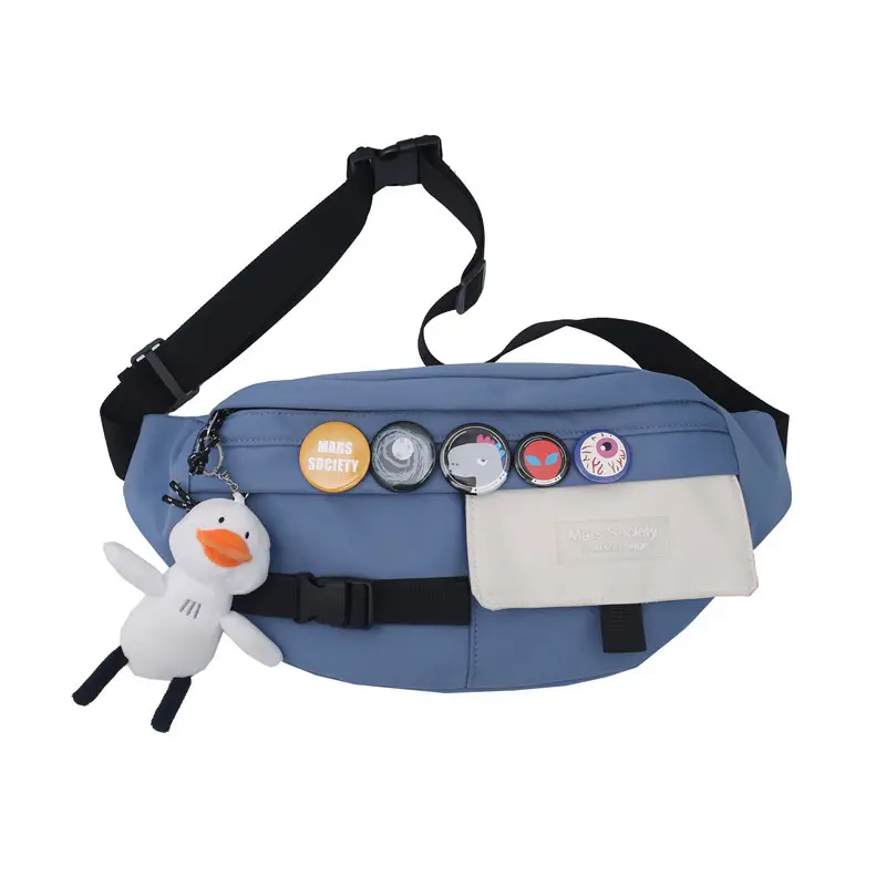 Trendy Blue Crossbody Bag for Men Women Casual Student Sports - Image 10