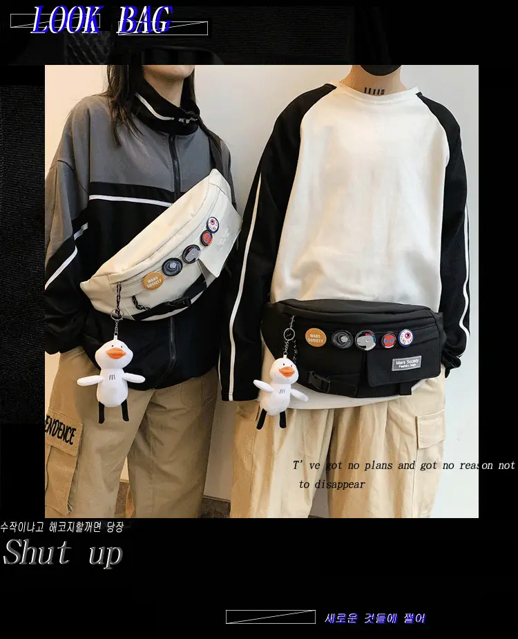 Trendy Blue Crossbody Bag for Men Women Casual Student Sports — feature 2