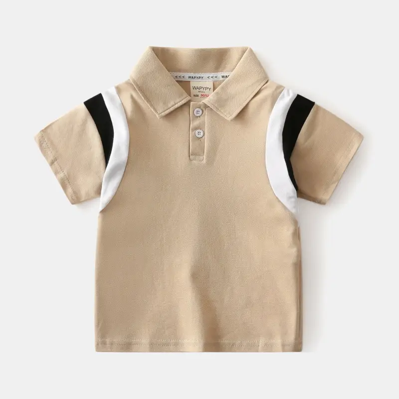 Kids Polo Shirt Black Green Stripes 2025 - Image 2