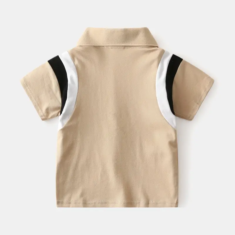 Kids Polo Shirt Black Green Stripes 2025 — feature 4