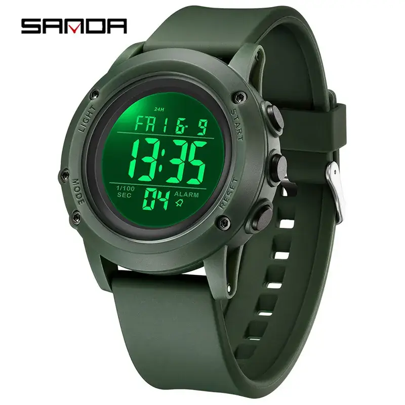 Sanda Digital Watch Black Waterproof Multi Function - Image 7
