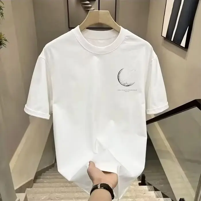 Men Black Graphic Cotton T-Shirt Casual Summer Wear - Image 6