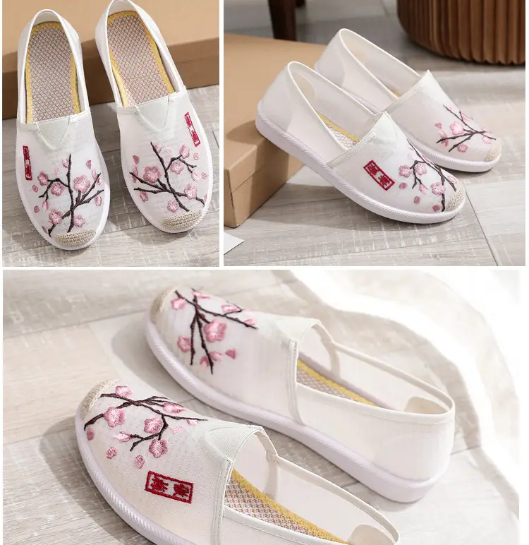 Women Embroidered Mesh Slip-On Shoes Plum Orchid Bamboo Chrysanthemum — feature 18