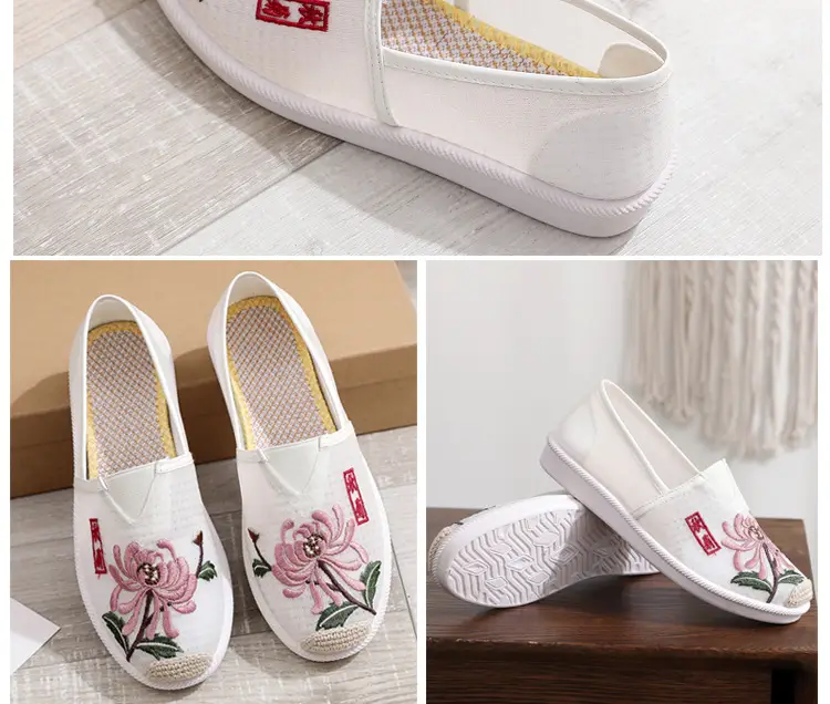 Women Embroidered Mesh Slip-On Shoes Plum Orchid Bamboo Chrysanthemum — feature 22