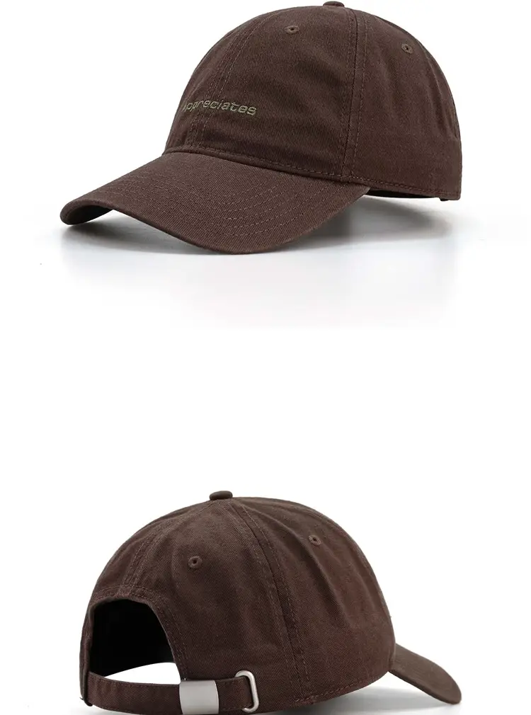 Brown Embroidered Baseball Cap for Women Men — feature 7