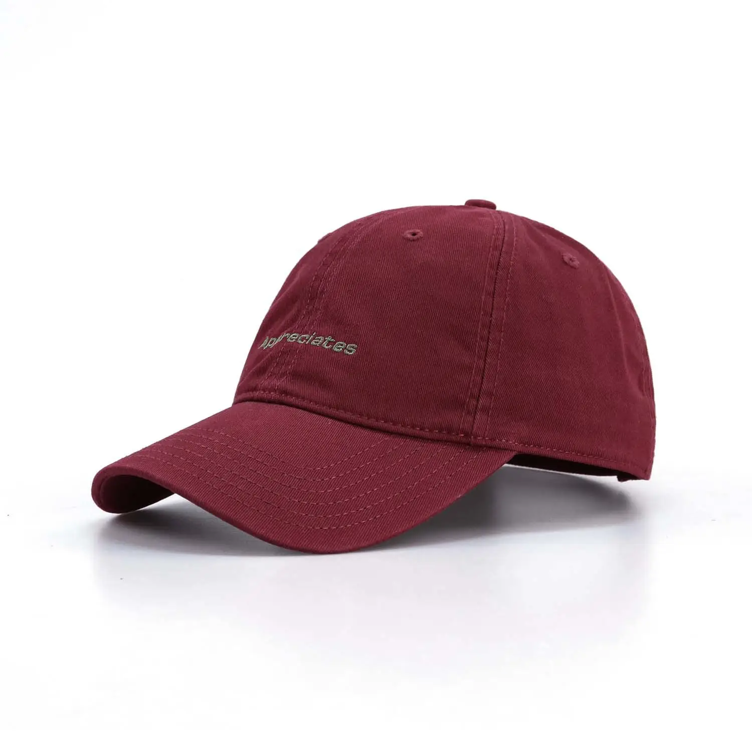 Brown Embroidered Baseball Cap for Women Men