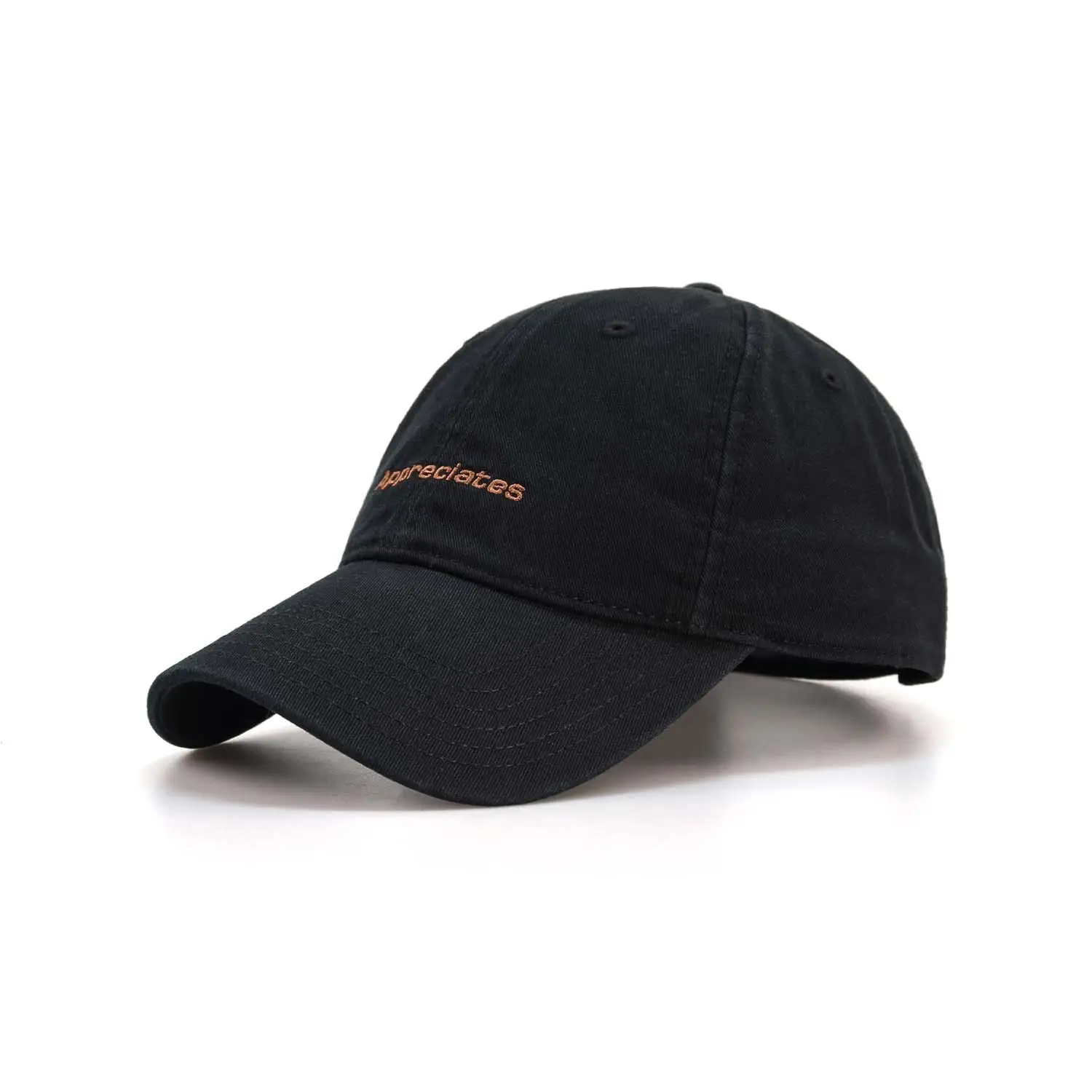 Brown Embroidered Baseball Cap for Women Men