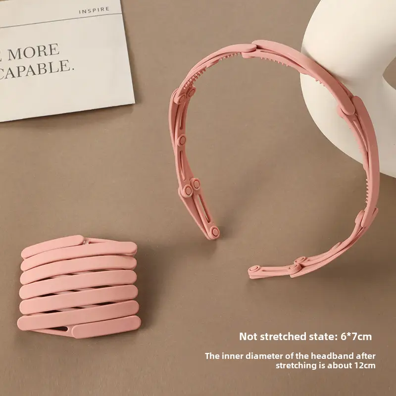 Retractable Pearl Hair Band for Women Travel Face Wash