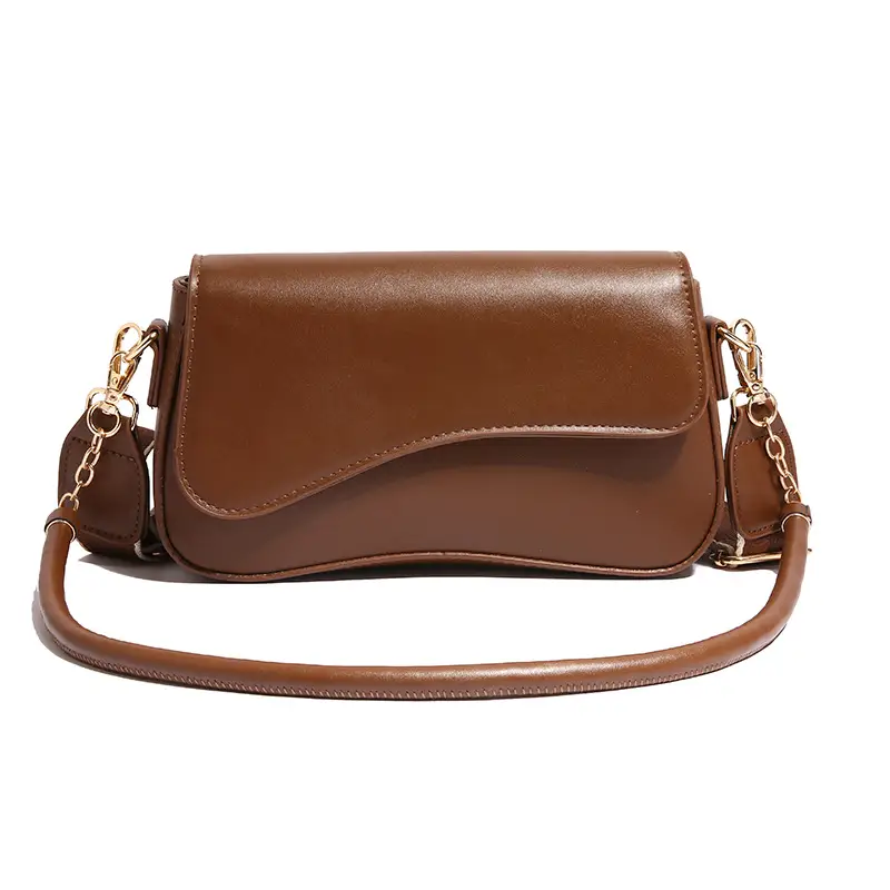 Elegant French Niche Brown Women's Crossbody Bag - Image 7