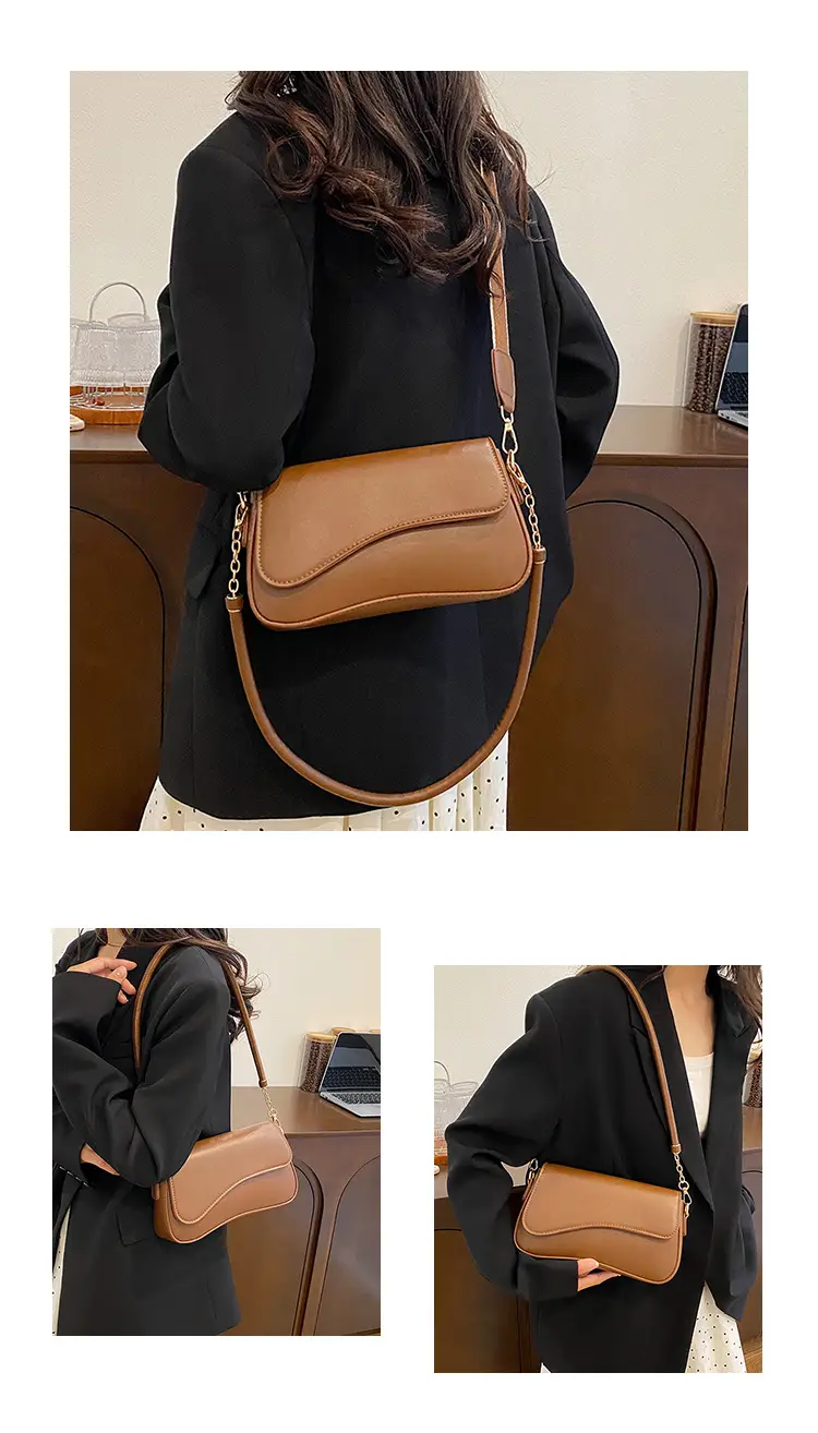 Elegant French Niche Brown Women's Crossbody Bag — feature 11