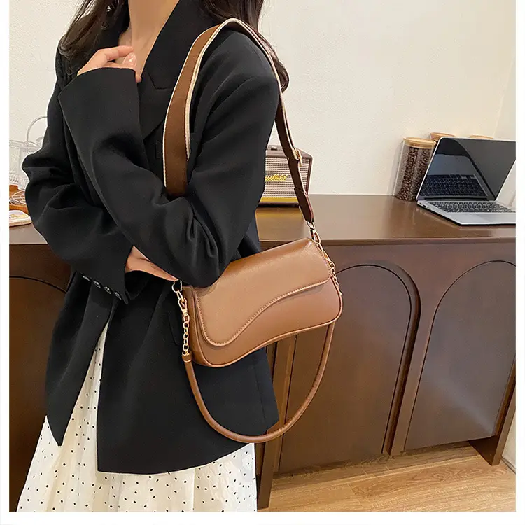 Elegant French Niche Brown Women's Crossbody Bag — feature 16