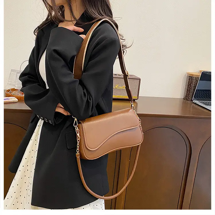 Elegant French Niche Brown Women's Crossbody Bag — feature 17