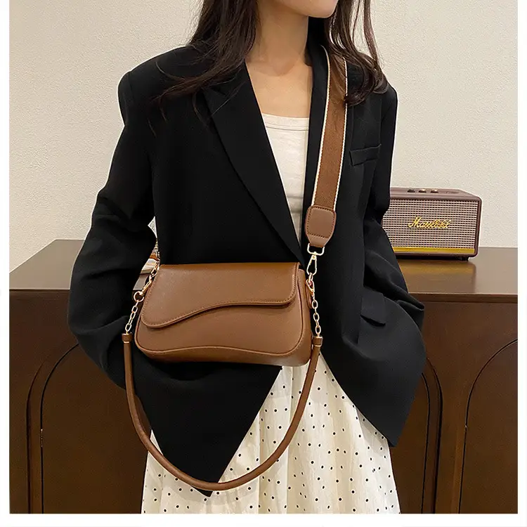 Elegant French Niche Brown Women's Crossbody Bag — feature 19