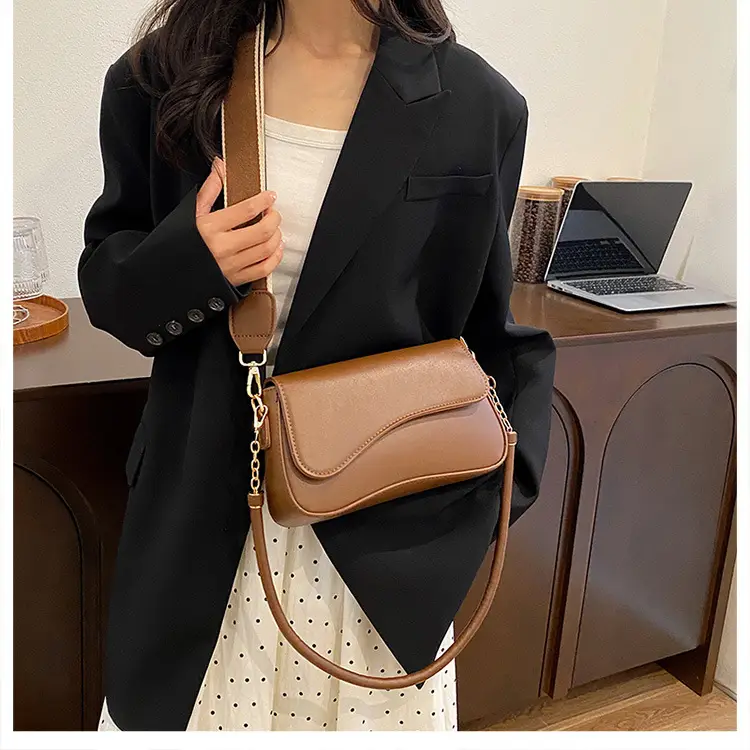 Elegant French Niche Brown Women's Crossbody Bag — feature 20