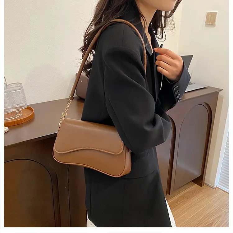 Elegant French Niche Brown Women's Crossbody Bag — feature 22
