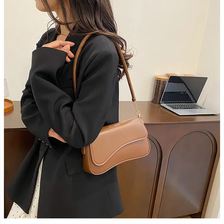 Elegant French Niche Brown Women's Crossbody Bag — feature 24
