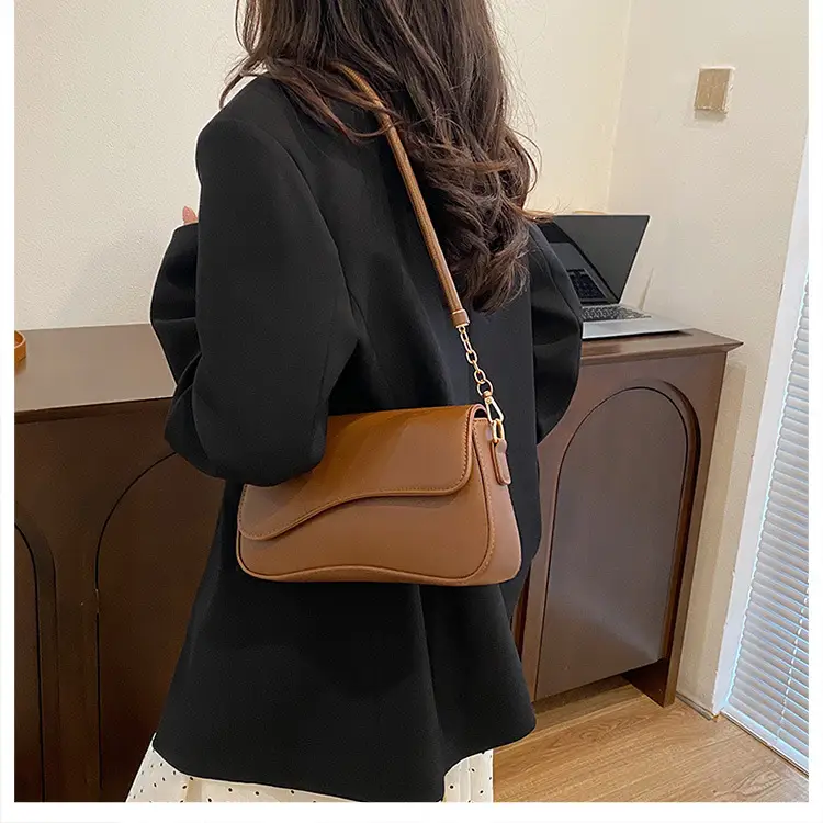 Elegant French Niche Brown Women's Crossbody Bag — feature 25