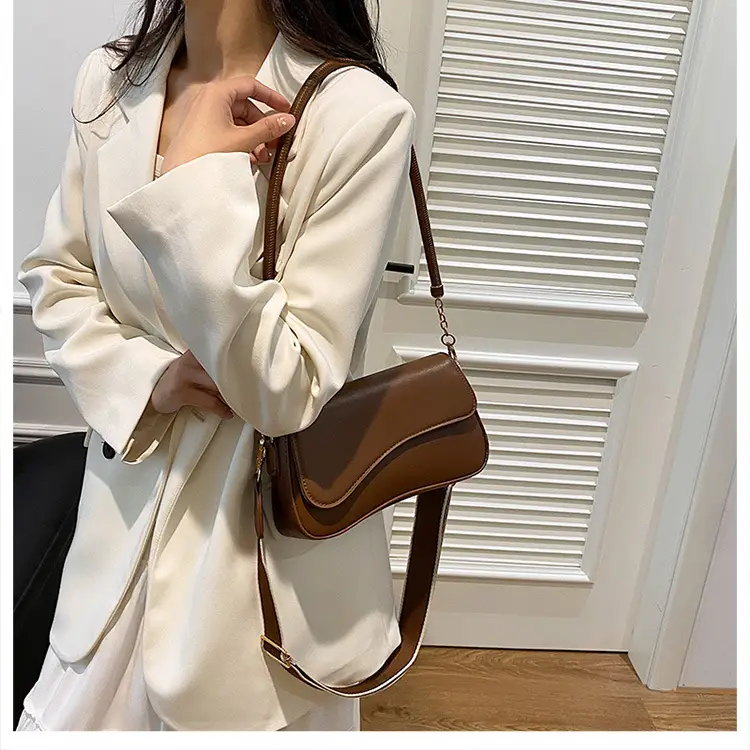 Elegant French Niche Brown Women's Crossbody Bag — feature 26