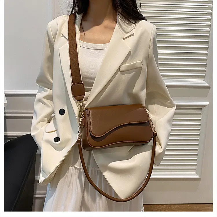 Elegant French Niche Brown Women's Crossbody Bag — feature 30