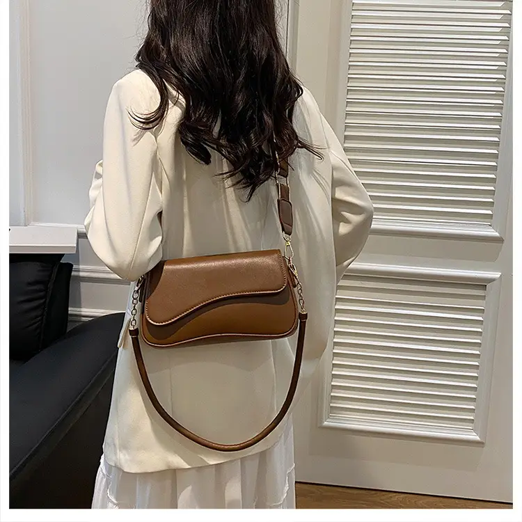 Elegant French Niche Brown Women's Crossbody Bag — feature 31