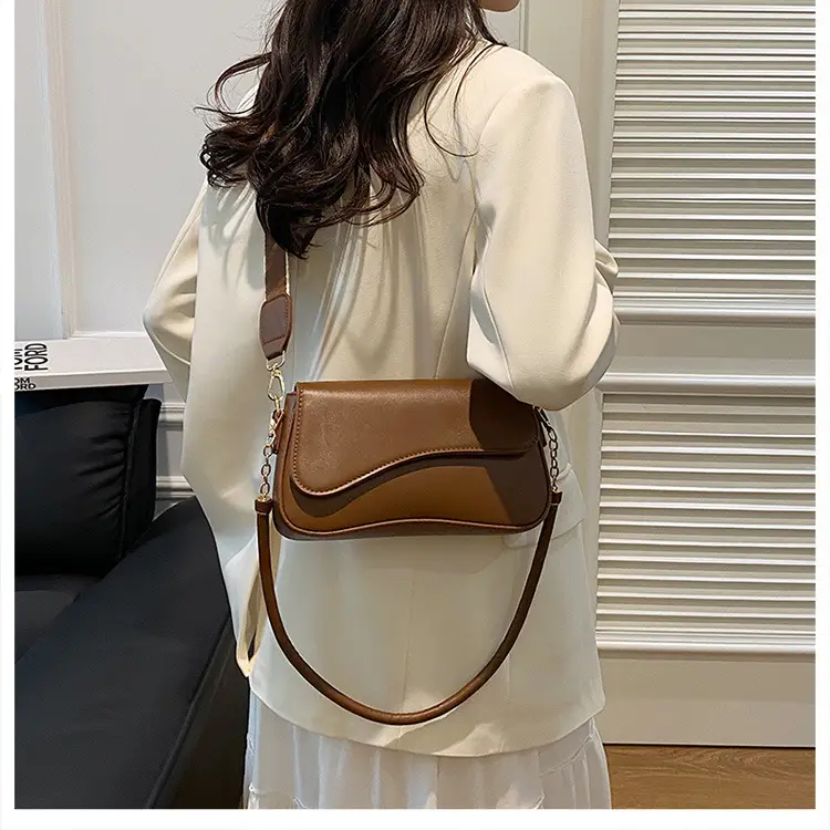 Elegant French Niche Brown Women's Crossbody Bag — feature 32