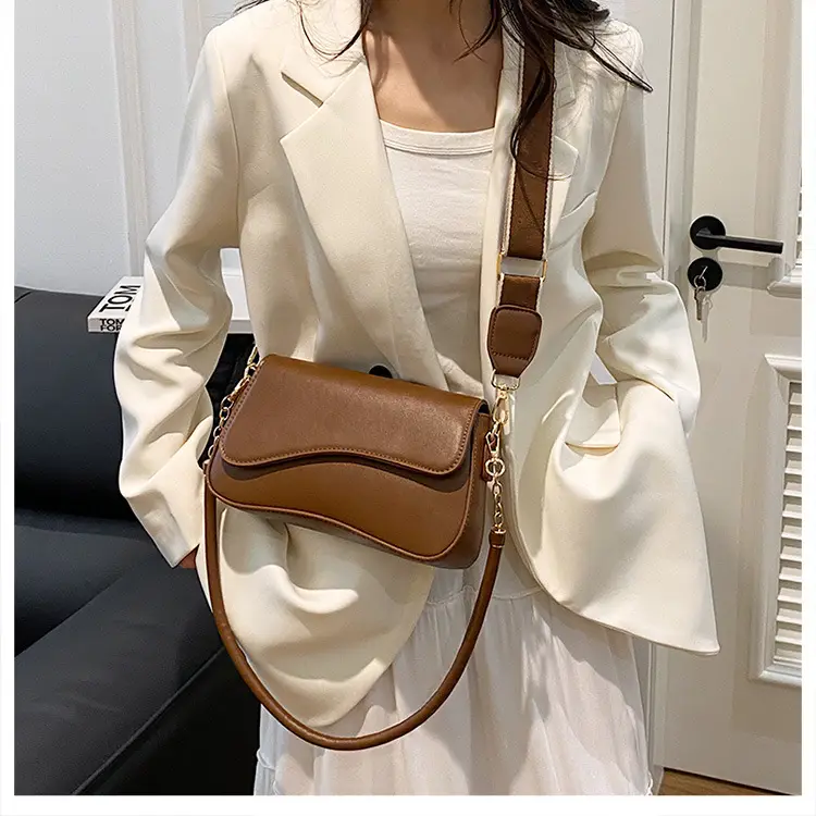 Elegant French Niche Brown Women's Crossbody Bag — feature 33