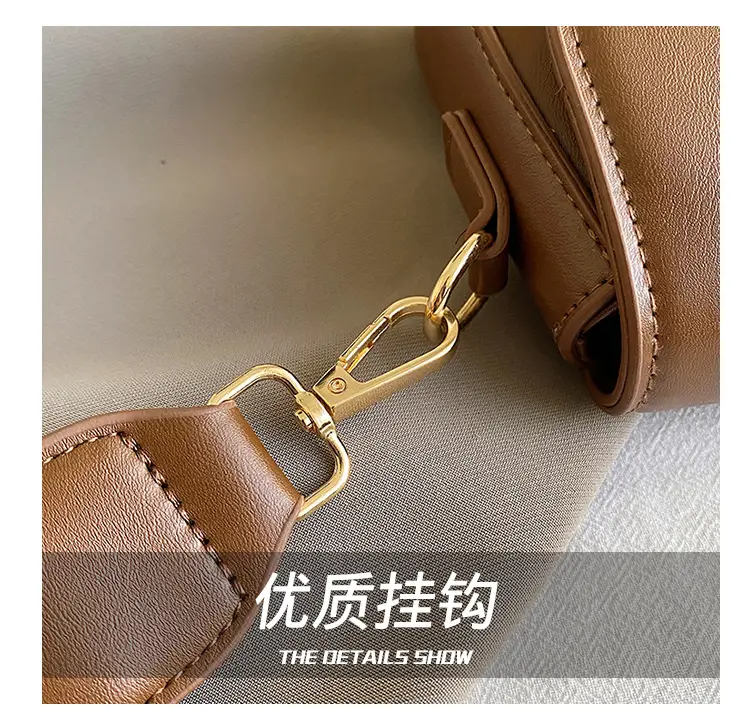 Elegant French Niche Brown Women's Crossbody Bag — feature 6