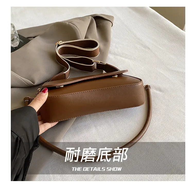 Elegant French Niche Brown Women's Crossbody Bag — feature 7