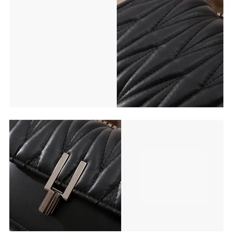 Black Chain Lock Crossbody Bag for Women — feature 1