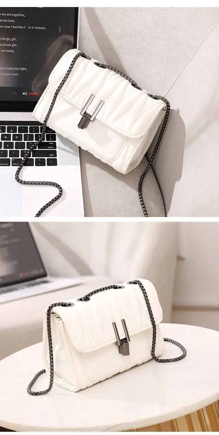 Black Chain Lock Crossbody Bag for Women — feature 12