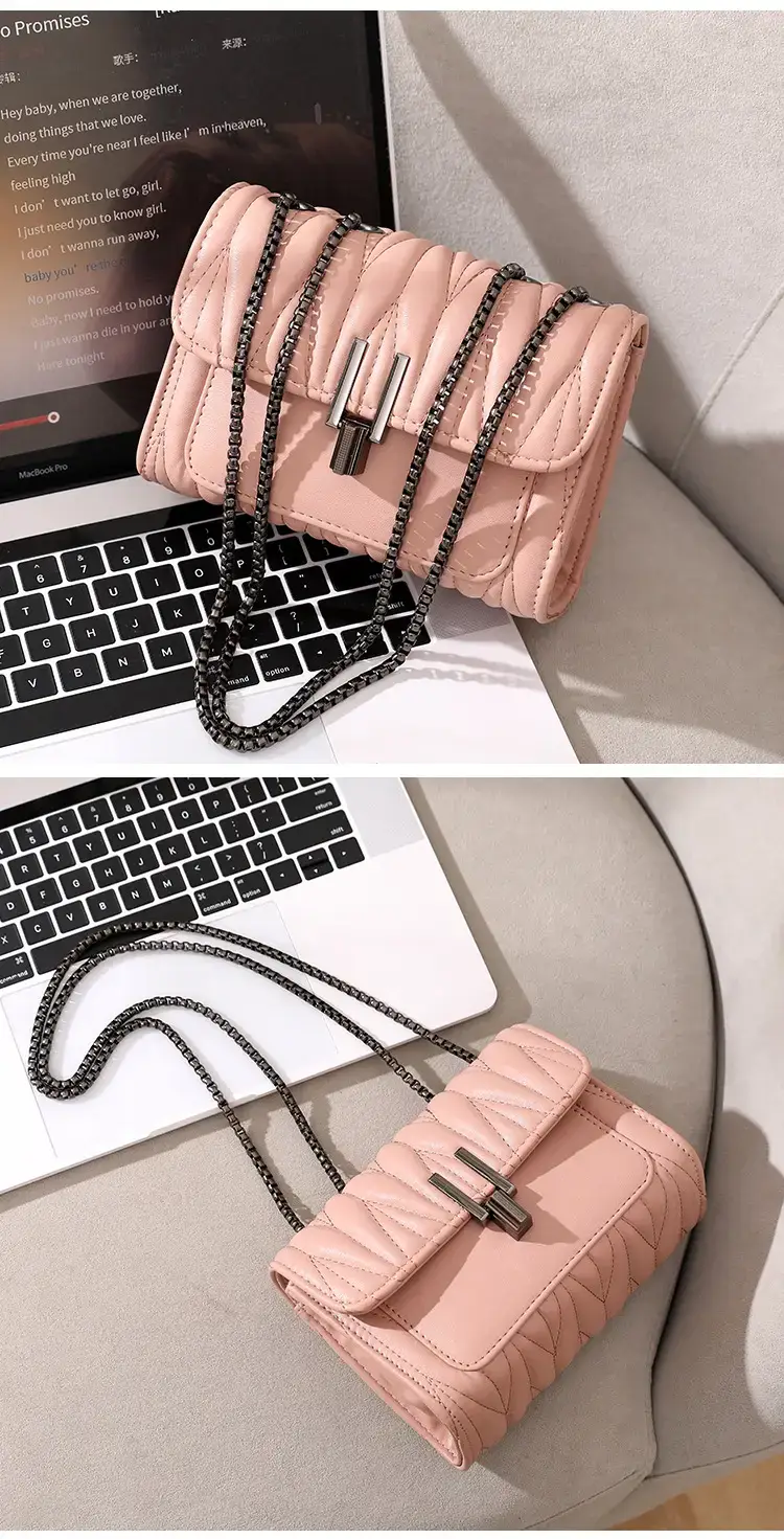 Black Chain Lock Crossbody Bag for Women — feature 14
