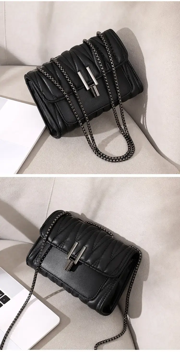 Black Chain Lock Crossbody Bag for Women — feature 15