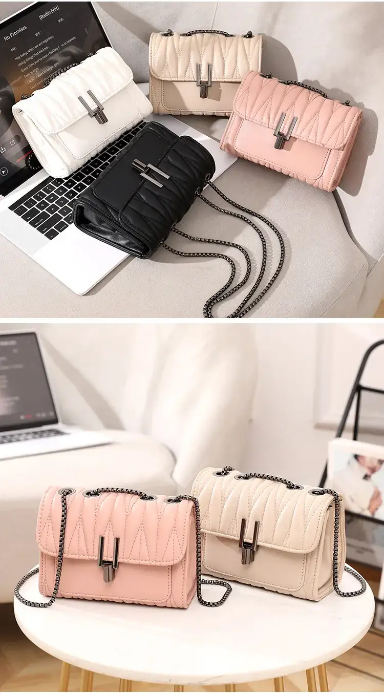 Black Chain Lock Crossbody Bag for Women — feature 16
