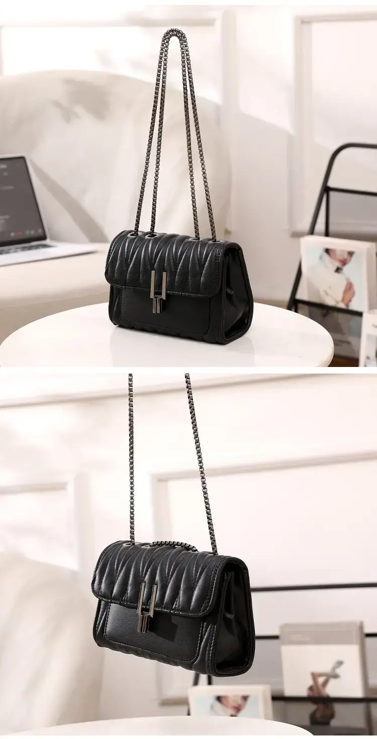 Black Chain Lock Crossbody Bag for Women — feature 18