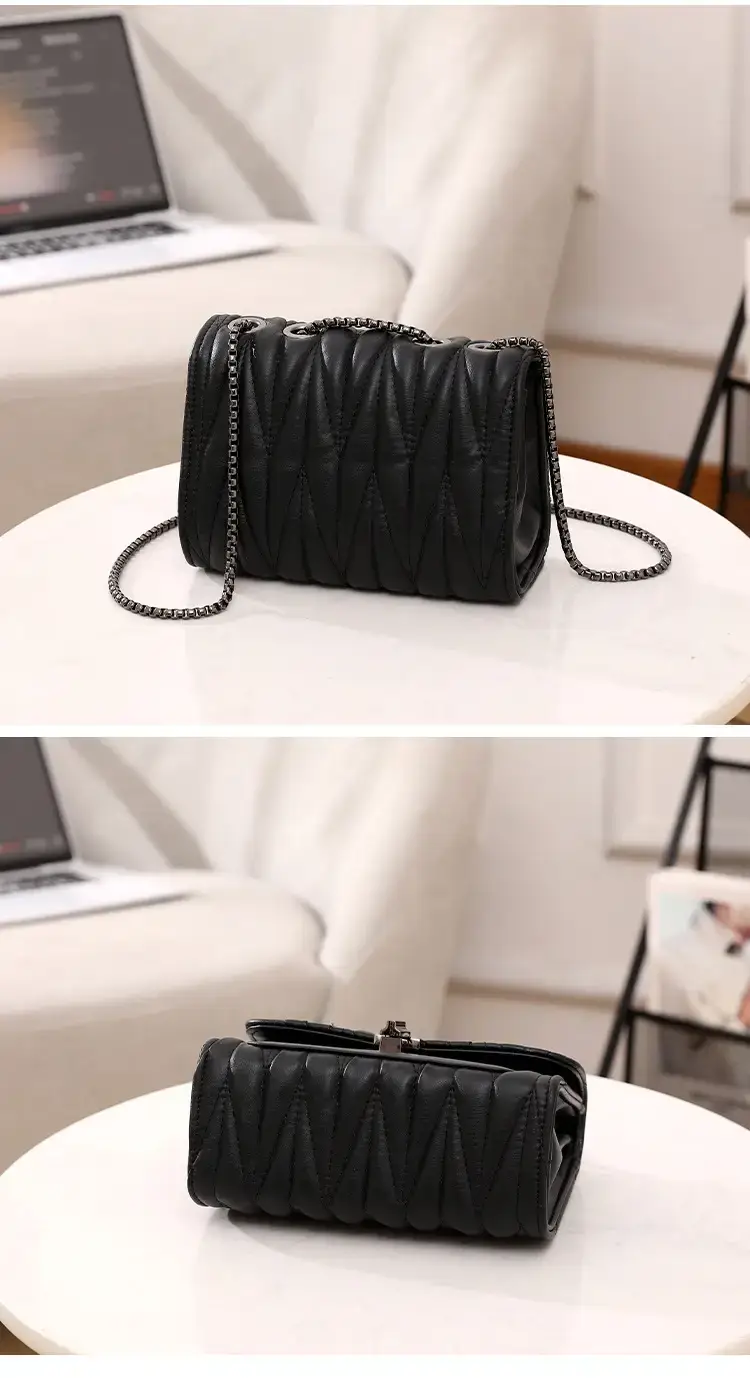 Black Chain Lock Crossbody Bag for Women — feature 19